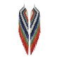 Beaded Long Fringe Earrings