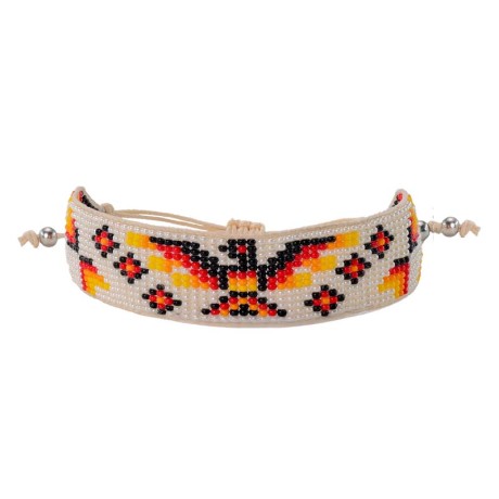 Handcrafted adjustable bracelet — Czech beadwork