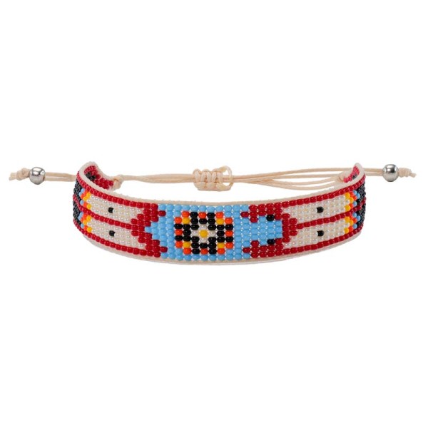Handcrafted adjustable bracelet — Czech beadwork