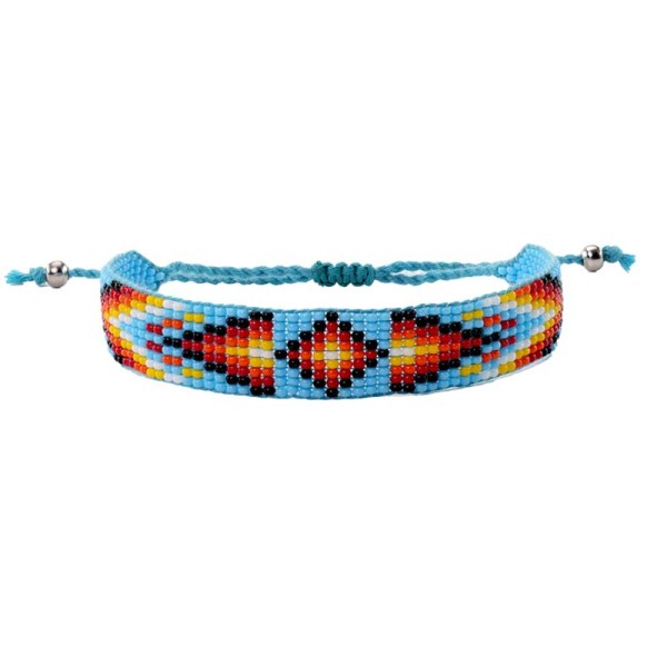 Handcrafted adjustable bracelet — Czech beadwork