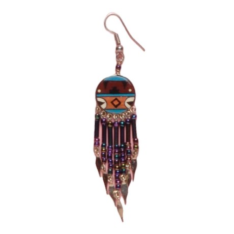 Painted earrings — Czech beadwork