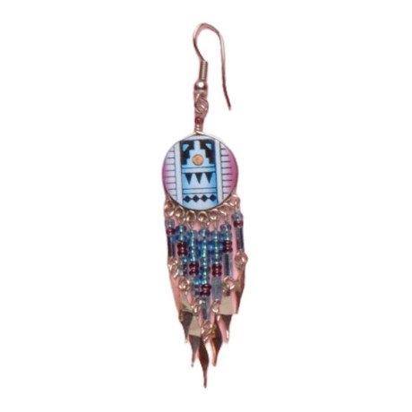 Painted earrings — Czech beadwork