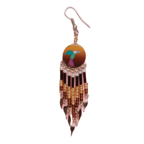 Painted earrings — Czech beadwork