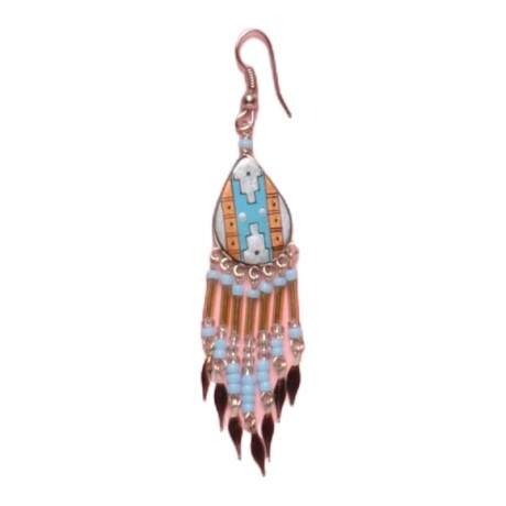Painted earrings — Czech beadwork