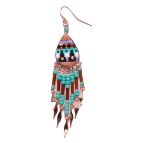 Painted earrings — Czech beadwork