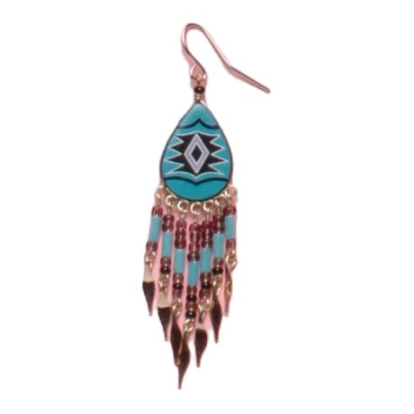 Painted earrings — Czech beadwork
