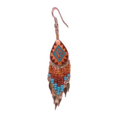 Painted earrings — Czech beadwork