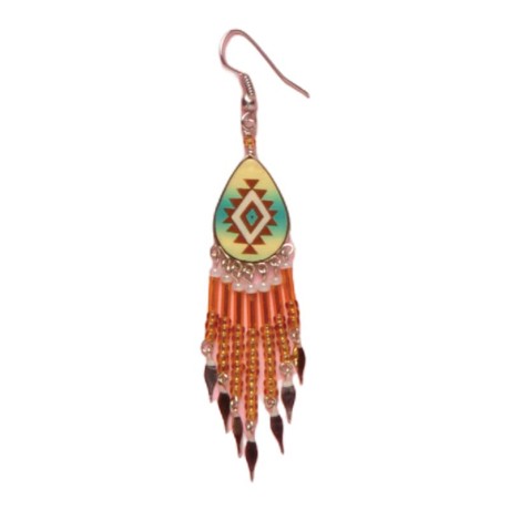 Painted earrings — Czech beadwork