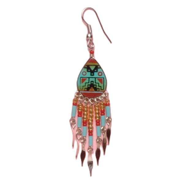 Painted earrings — Czech beadwork