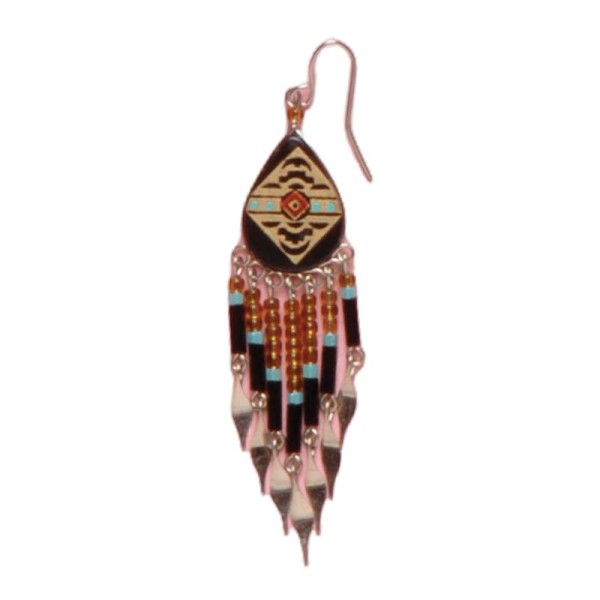 Painted earrings — Czech beadwork