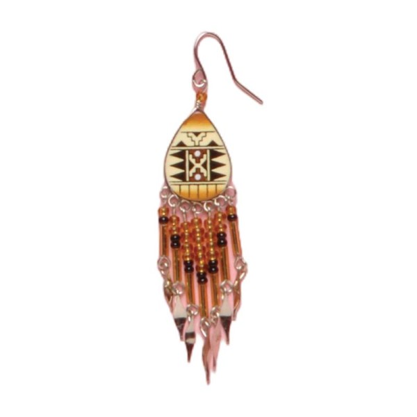 Painted earrings — Czech beadwork