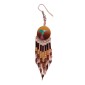 Painted earrings — Czech beadwork