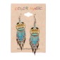 Painted earrings — Czech beadwork