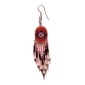 Painted earrings — Czech beadwork