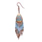 Painted earrings — Czech beadwork