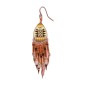 Painted earrings — Czech beadwork