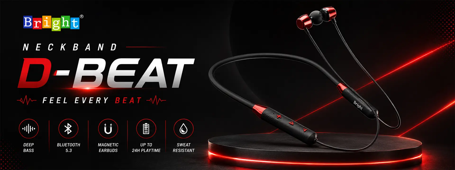 Neckband D-Beat Manufacturers, Wholesale Suppliers in Delhi, India