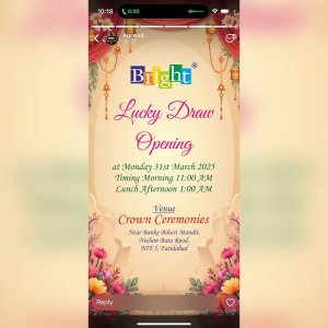 Bright Lucky Draw Opening Ceremony Invitation