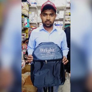 Mobile Accessories Shop Owner Displaying