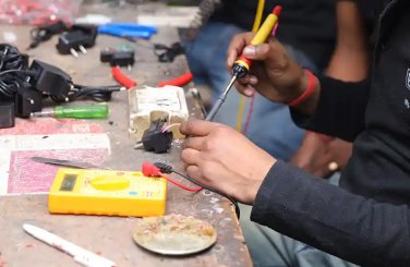 Hand Soldering Technique Close Up