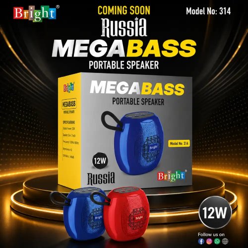 12W Mega Bass Wireless Portable Speaker Compact Travel Sound System Manufacturers, Wholesale Suppliers in Delhi, India