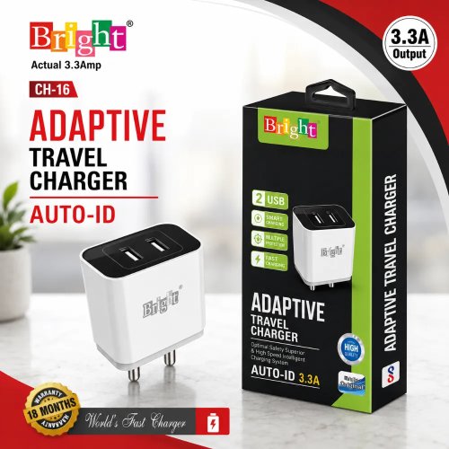 3.3A Dual Port Fast Charger Universal 5V Wall Adapter Manufacturers, Wholesale Suppliers in Dhanbad