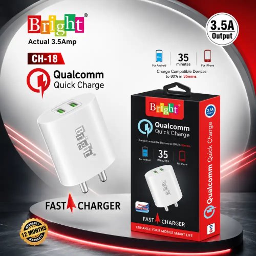 3.5A QC USB Fast Mobile Charger 5V Charging Adapter Manufacturers, Wholesale Suppliers in Delhi, India