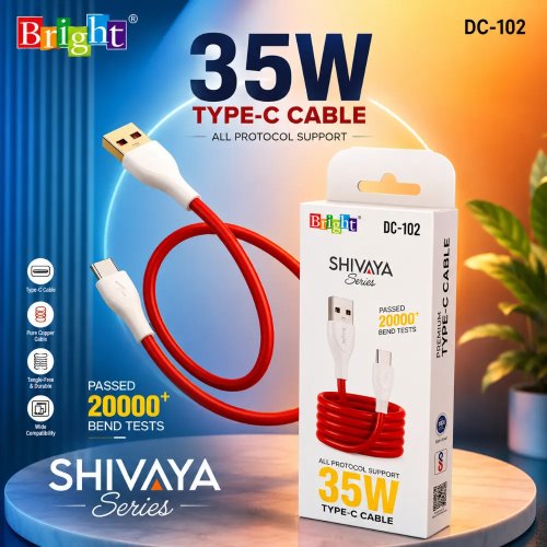 35W Type-C Fast Charging Cable Shivaya Series High-Speed Data Cord Manufacturers, Wholesale Suppliers in Lucknow