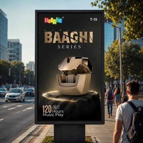 Baaghi TWS Earbuds With 120 Hours Playtime And Type C Charging Manufacturers, Wholesale Suppliers in Delhi, India