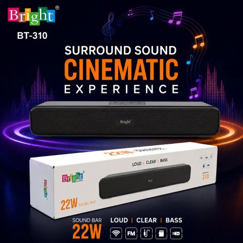 Bluetooth Soundbar Speaker 22W Loud & Clear Home Audio System Manufacturers, Wholesale Suppliers in Delhi, India