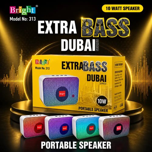 Bright Dubai Series 10W Extra Bass Portable Speaker Manufacturers, Wholesale Suppliers in Delhi, India