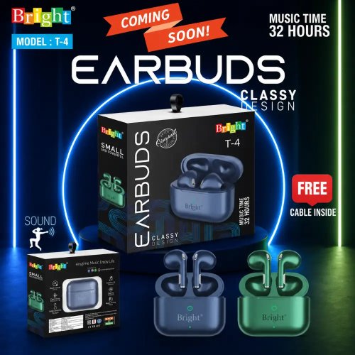 Bright TWS Wireless Earbuds With ENC And Fast Charging Manufacturers, Wholesale Suppliers in Delhi, India