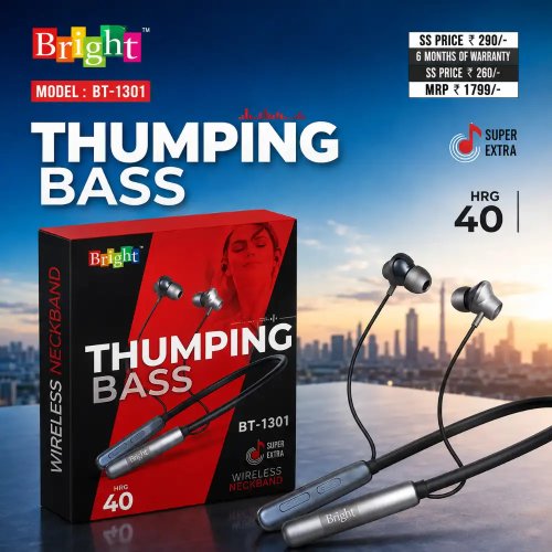 Bright Wireless Bluetooth Earbuds With In-Ear Design Manufacturers, Wholesale Suppliers in Delhi, India