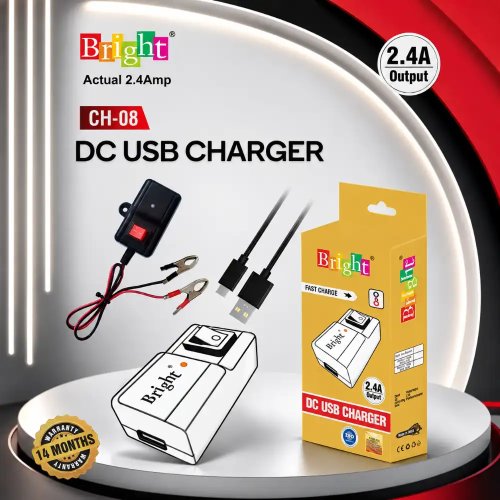 DC 2.4A USB Mobile Charger V8 Pin Adapter With Charging Indicator Manufacturers, Wholesale Suppliers in Delhi, India