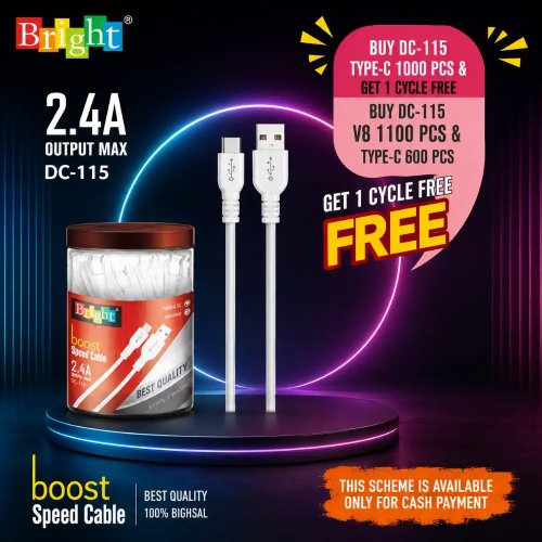 Type-C Fast Charging Cable With 2.4A High Speed Performance Manufacturers, Wholesale Suppliers in Lucknow