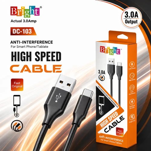Type C Fast Charging Data Cable QC3.0 Compatible USB Cable Manufacturers, Wholesale Suppliers in Delhi, India