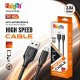 Type C Fast Charging Data Cable QC3.0 Compatible USB Cable Manufacturers, Wholesale Suppliers in Lucknow