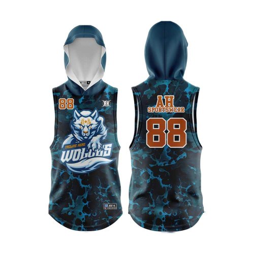 Athletic Sleeveless Hooded Sports Jersey Full Sublimation Team Wear Manufacturers, Wholesale Suppliers Exporters in United States (USA)