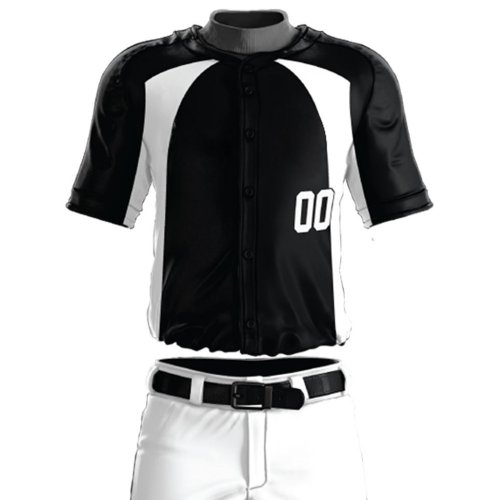 Black White Custom Baseball Uniform Set for Adults with Jersey and Pants Manufacturers, Wholesale Suppliers Exporters in United States (USA)