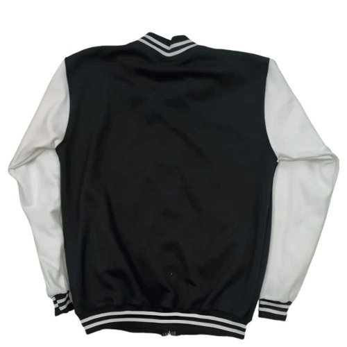 Black White Woolen Varsity Jacket for Unisex with Poly Cotton Fabric Regular Fit Winter Manufacturers, Wholesale Suppliers Exporters in United States (USA)