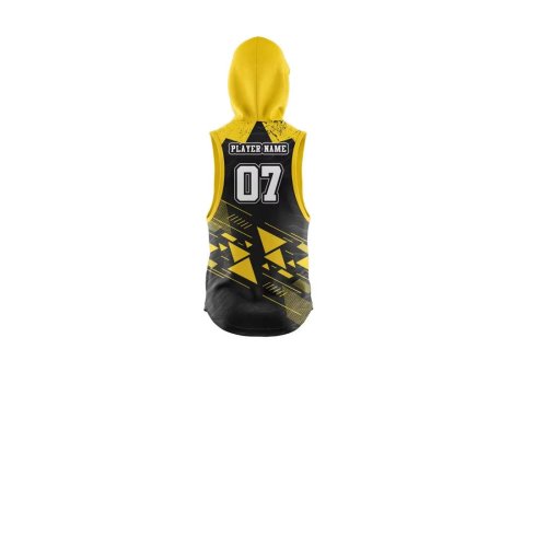 Black Yellow 7 On 7 Football Set Premium Polyester Hooded Jersey and Shorts Manufacturers, Wholesale Suppliers Exporters in United States (USA)