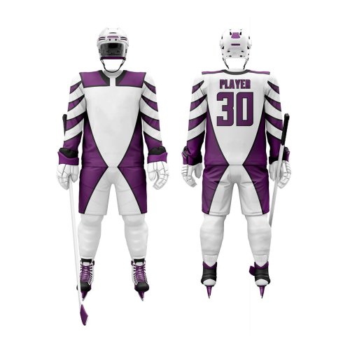 Blue and White Ice Hockey Jerseys Custom Logo Team Uniforms and Amateur Leagues Manufacturers in Leeds, Wholesale Suppliers Exporters