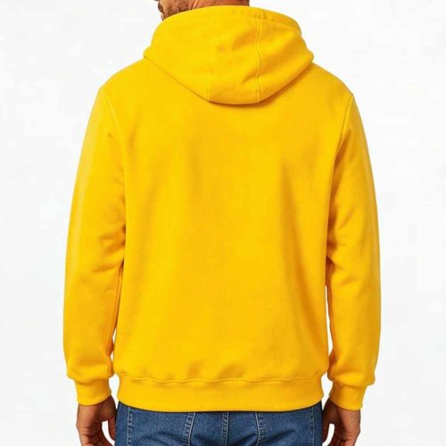 Bright Yellow Full Zip Hooded Sweatshirt for Men Soft Casual Everyday Hoodie Manufacturers in Brisbane, Wholesale Suppliers Exporters