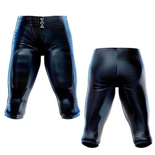 Custom American Football Uniform Black Blue Sublimated Jersey and Pants Manufacturers, Wholesale Suppliers Exporters in United States (USA)