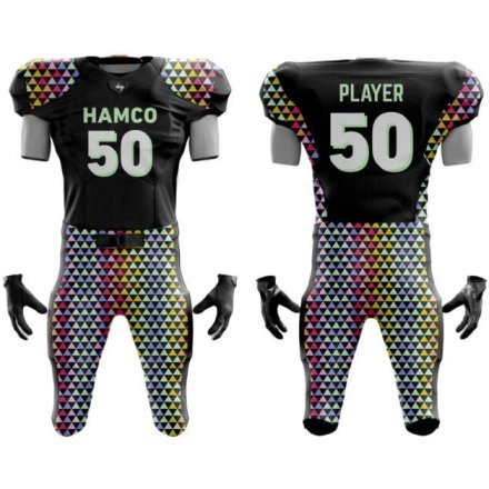 Durable Black Football Uniform with Athletic Fit and Custom Team Logo Printing Manufacturers, Wholesale Suppliers Exporters in United States (USA)