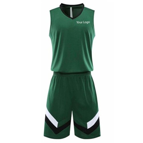 Green Black White Basketball Uniform Polyester Jersey and Shorts Set Manufacturers in Toulouse, Wholesale Suppliers Exporters