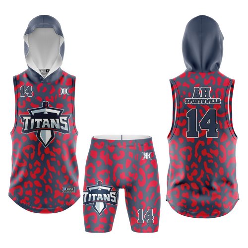 Mens 7 On 7 Football Jersey Premium Polyester Hooded Leopard Print Sportswear Manufacturers, Wholesale Suppliers Exporters in United States (USA)