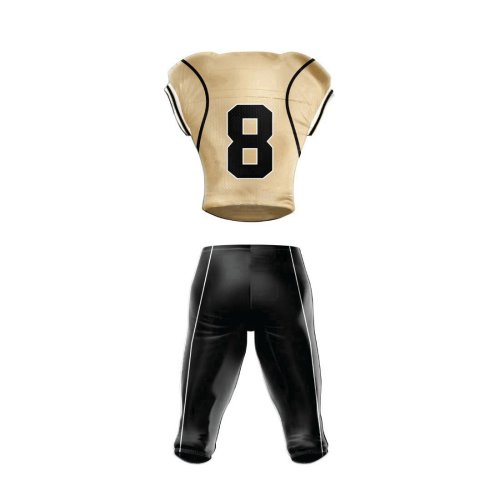 OEM Custom Gold Black Football Uniform for Schools Colleges Clubs and Professional Teams Manufacturers, Wholesale Suppliers Exporters in United States (USA)