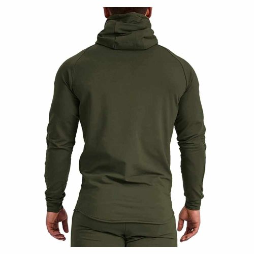 Olive Green Half Zip Pullover Hoodie for Men Cotton Blend Hooded Sweatshirt Manufacturers in Brisbane, Wholesale Suppliers Exporters