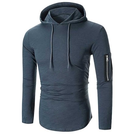 Premium Dark Grey Slim Fit Pullover Hoodie for Men Cotton Blend Hooded Sweatshirt Manufacturers in Brisbane, Wholesale Suppliers Exporters